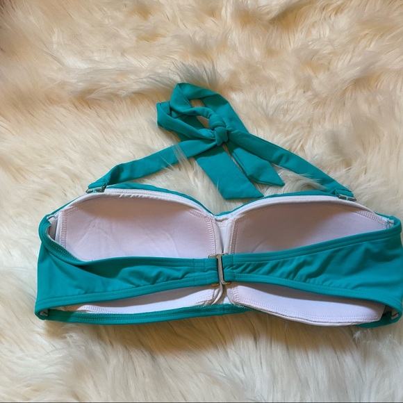 Lands’ End Twist Underwire Bikini Top - Size 10 - Aqua - Picture 5 of 8